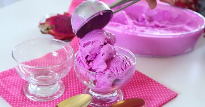 Sobremesas: Sorvete de Pitaya