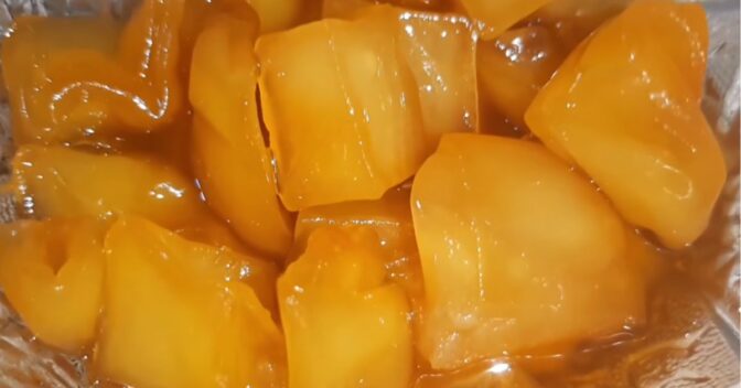 Doces: Doce de mamão verde em pedaços em calda fácil e delicioso, aprenda a fazer