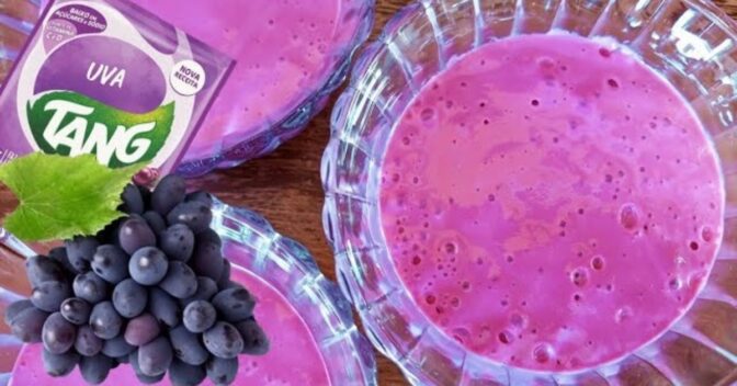 Sobremesas: Mousse de uva com Tang