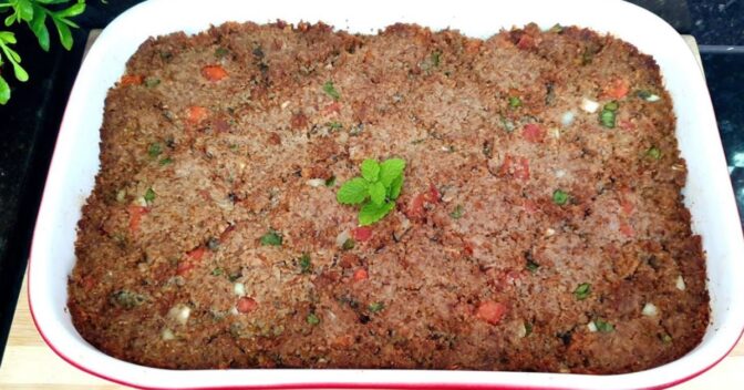 Receitas de travessa: Kibe de Forno