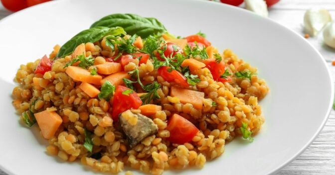 Saladas: Salada de lentilha simples