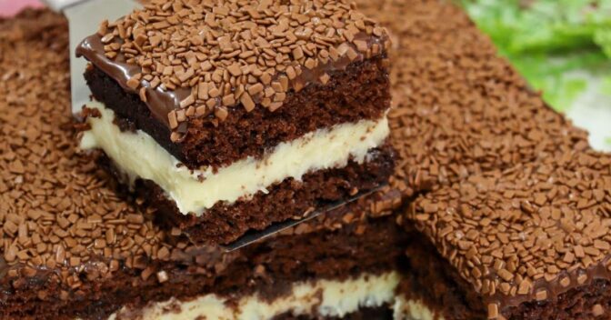 Bolos: Bolo Prestígio Fofinho: Delícia de Chocolate e Coco