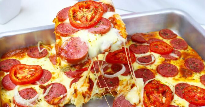 Receitas de travessa: NÃO PRECISA SOVAR E NEM LIQUIDIFICADOR A melhor PIZZA CASEIRA em poucos passos