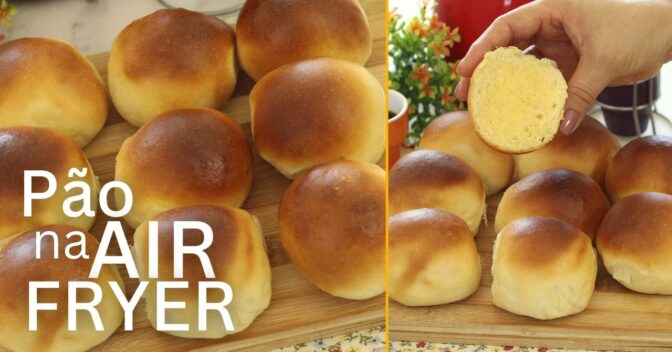 Pães: PÃO QUENTINHO EM 15 MINUTOS – FEITO NA AIR FRYER