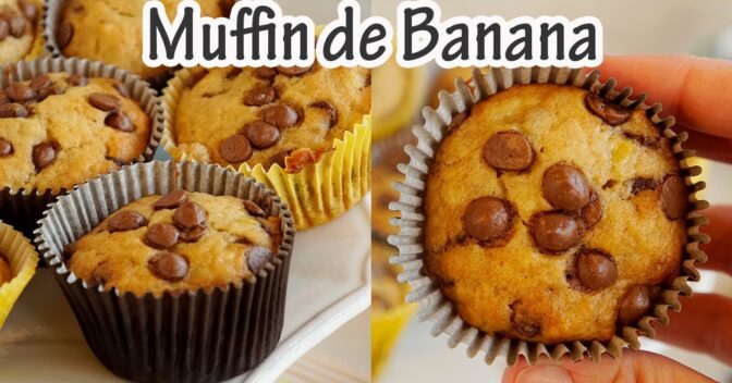 Bolos: Bolinho de Banana com Chocolate: Delícia Brasileira Irresistível