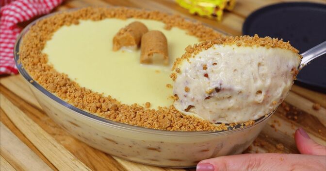 Sobremesas: PAVÊ DE PAÇOCA CREMOSO E SUPER FÁCIL, SOBREMESA PARA FESTA JUNINA