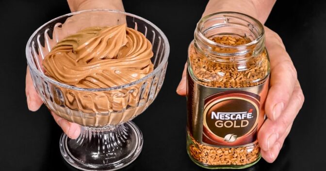 Sobremesas: Creme de café instantâneo e queijo quark serve para bolos, cupcakes e sobremesas