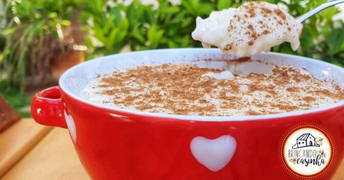 Sobremesas: ARROZ DOCE CREMOSO COM LEITE EM PÓ E CANELA EM PAU
